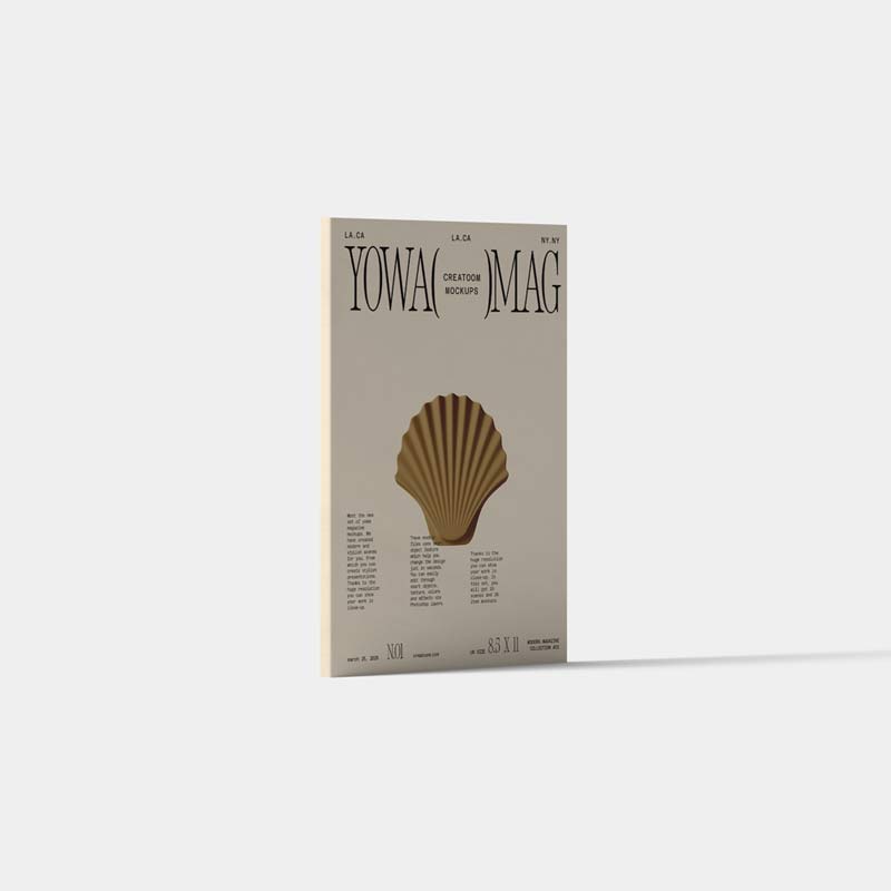 Magazine Mockup V6 Front View PSD