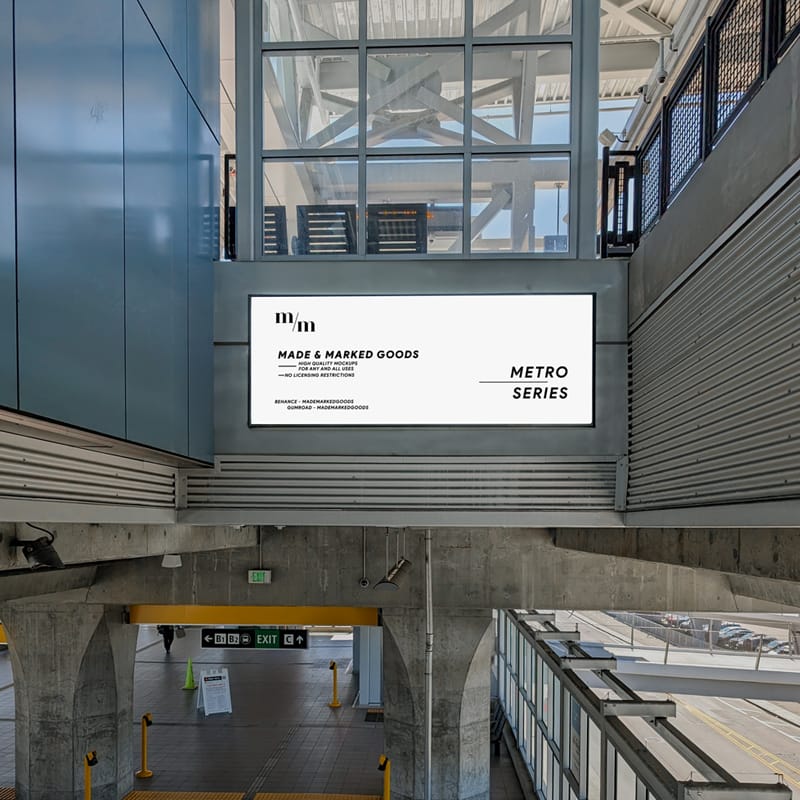 Metro Series Digital Billboard Mockup PSD