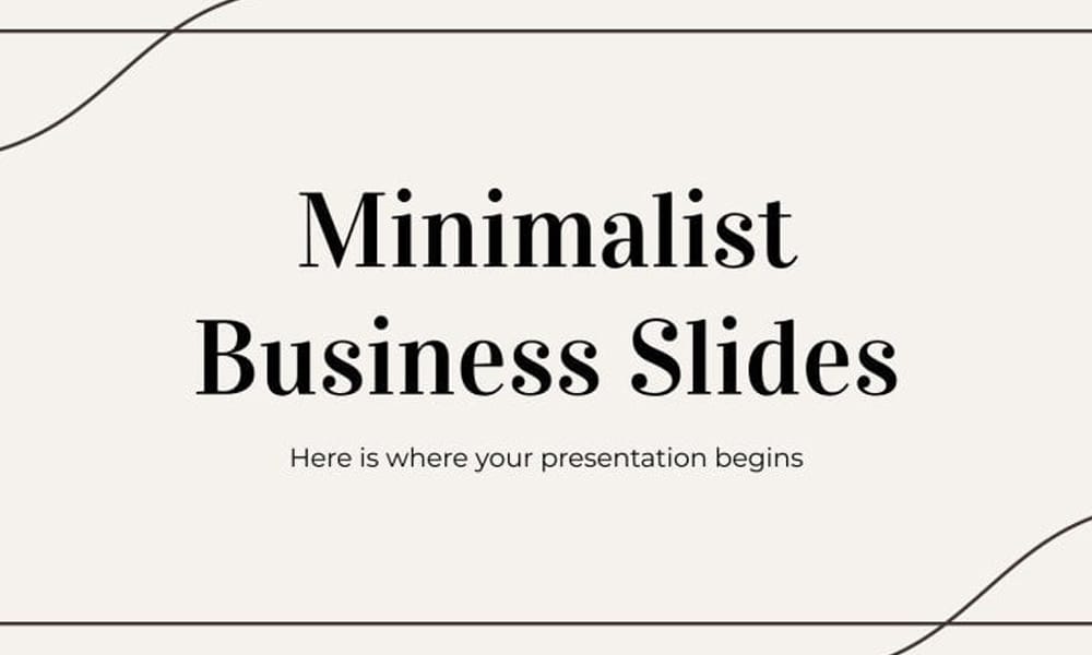 Minimalist Business Slides Presentation Template