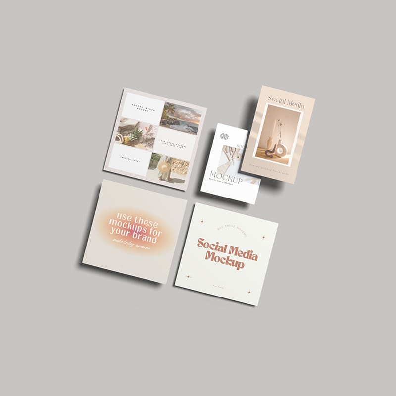 Minimalist Social Media Mockup PSD