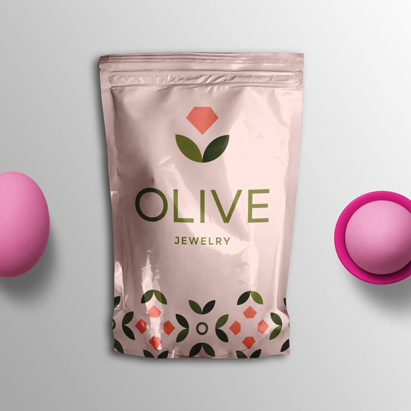 Olive Jewelry Pouch Mockup PSD