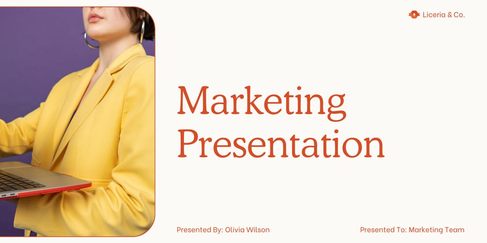 Orange and Yellow Marketing Presentation