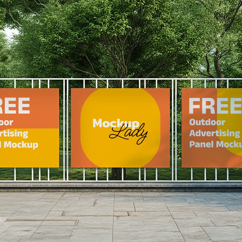 Outdoor Advertising Panel Mockup PSD