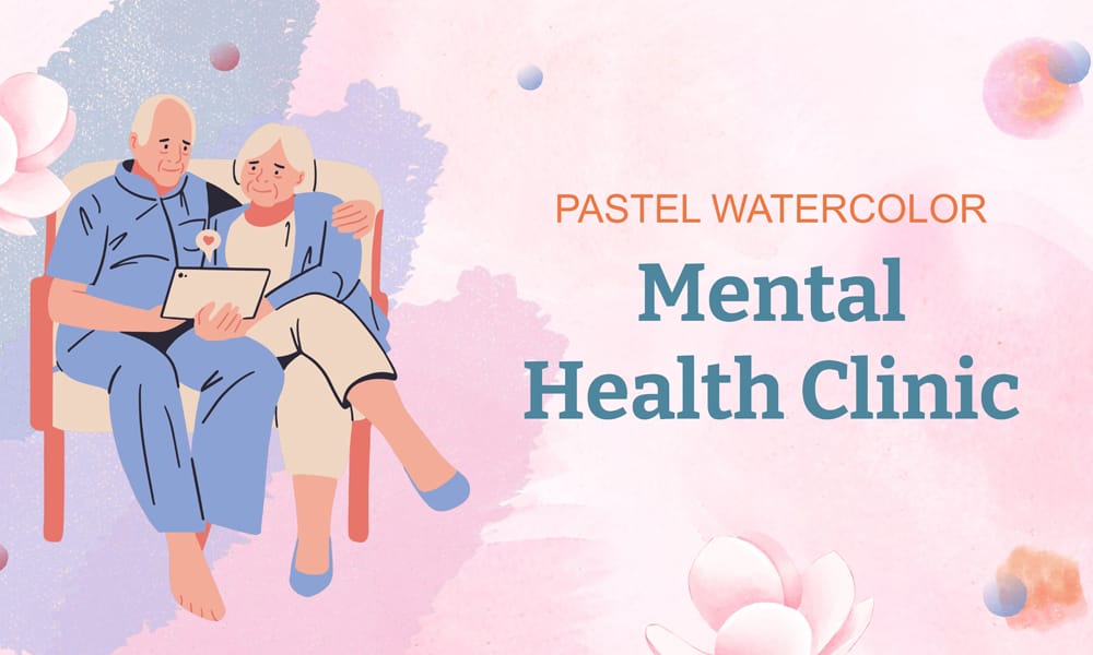 Pastel Watercolor Mental Health Clinic Google Slides 