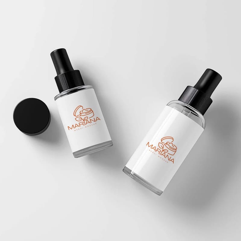 Realistic Cosmetics Bottle Mockup PSD