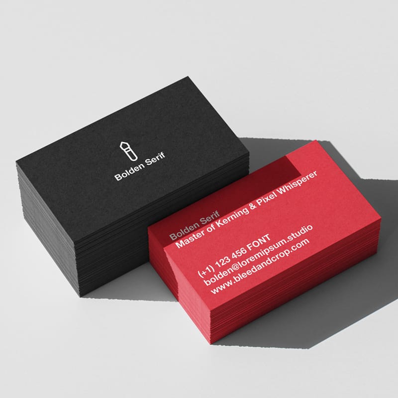 Realistic Stacked Business Card Mockup PSD
