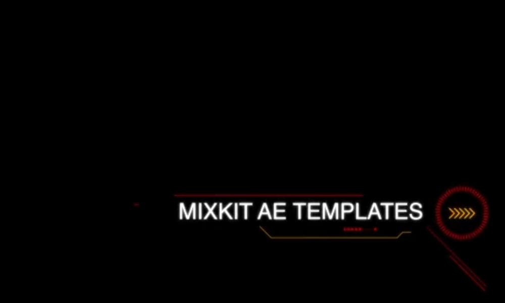 Red futuristic HUD-style lower thirds for After Effects.