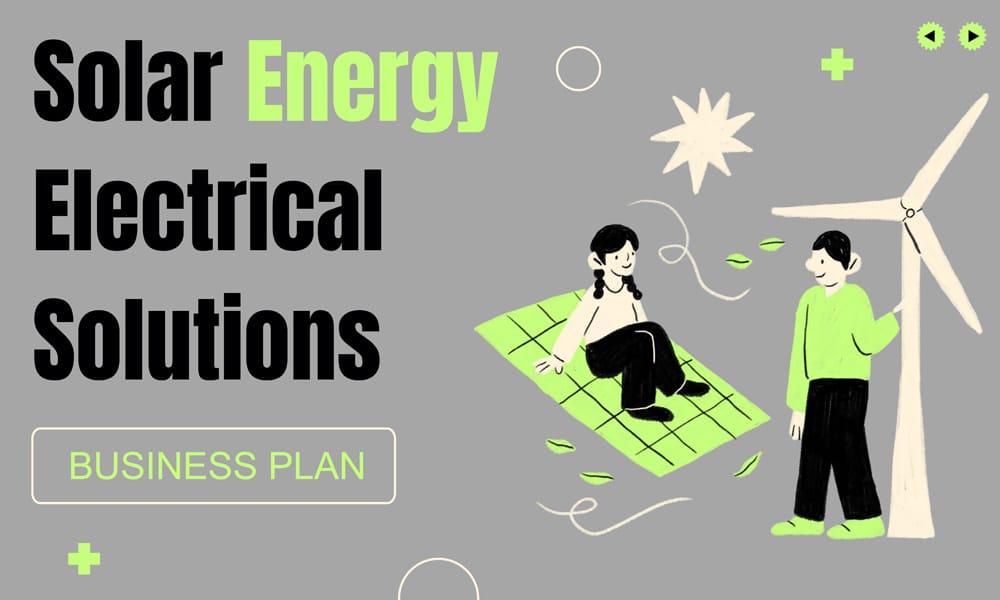 Solar Energy Electrical Solutions Business Plan Google Slide Template