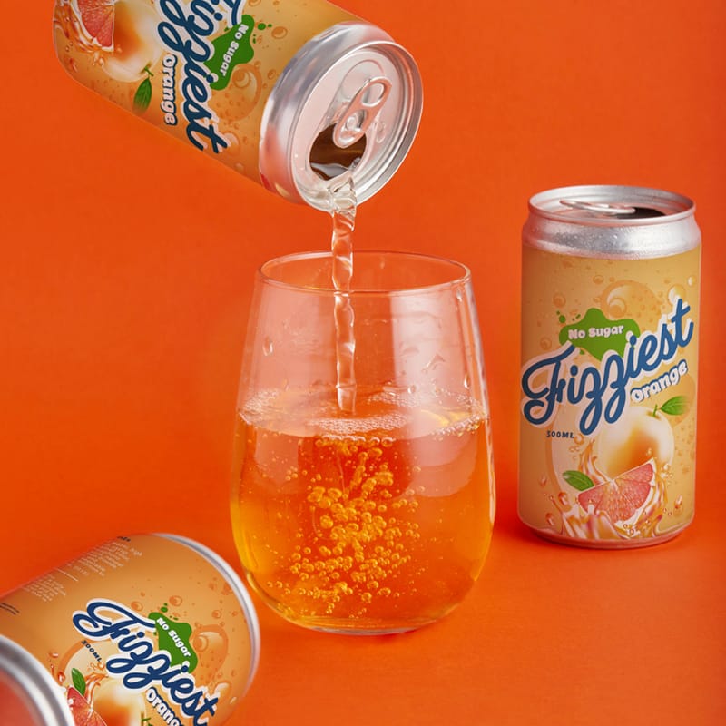 Sparkling Soda Mockup PSD