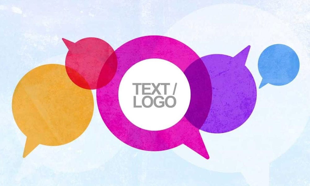 Speech bubble intro animation for After Effects.