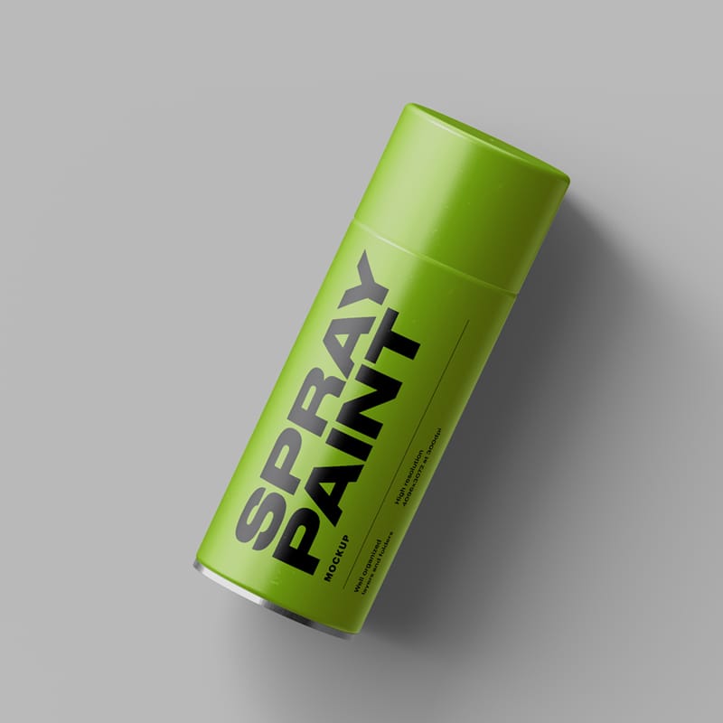 Spray Paint Can Mockup PSD