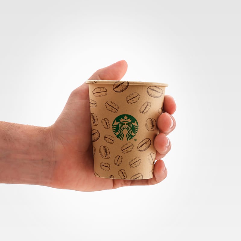 Starbucks Disposable Coffee Mockup PSD