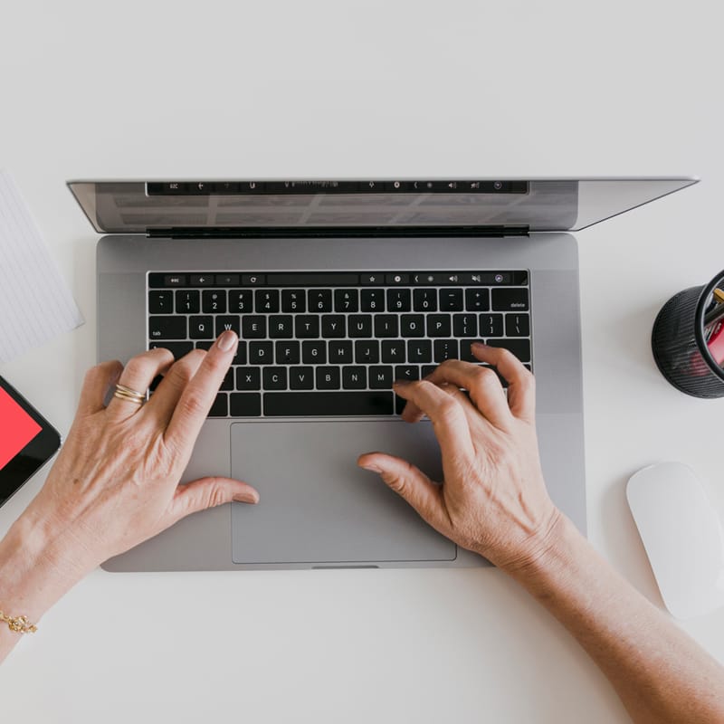 Top View Tablet Mockup PSD