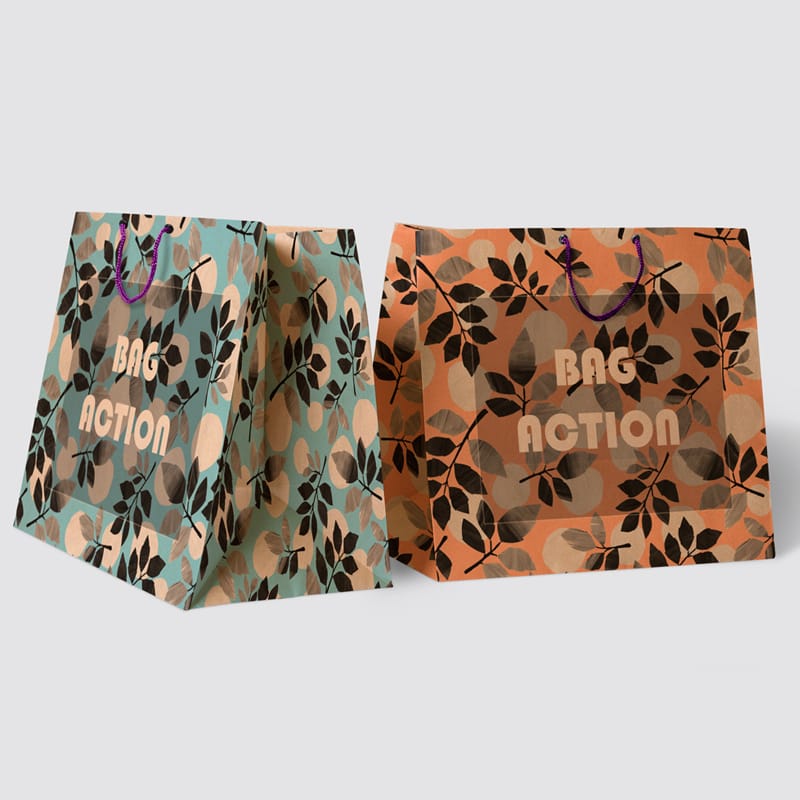 Twin Shopping Bag Mockup PSD