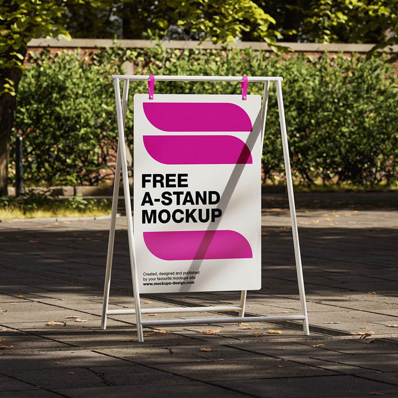 Urban A-stand Mockup PSD