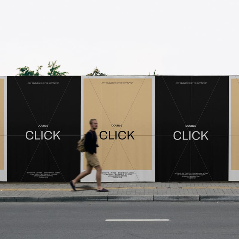 Urban Street Poster Mockup PSD