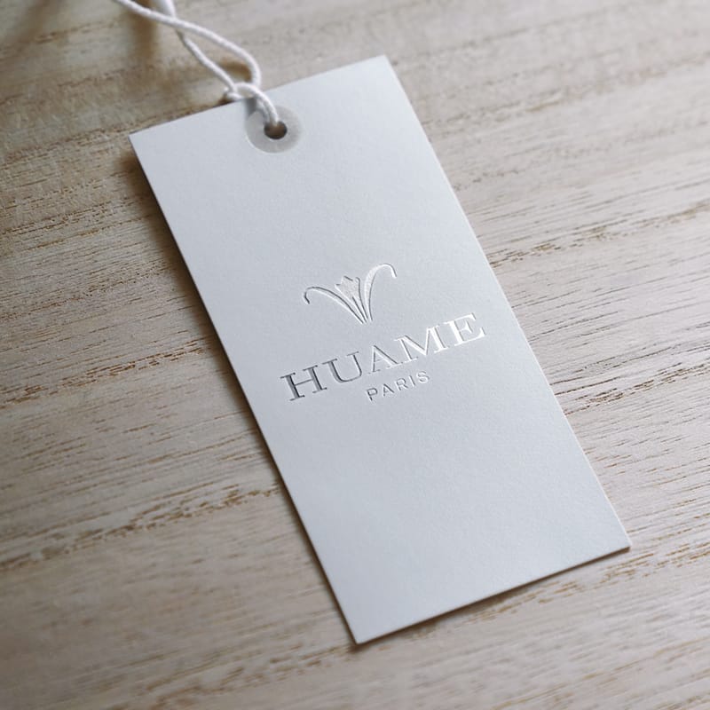 Vertical Clothing Tag Mockup PSD