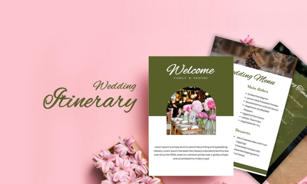 Wedding Itinerary Google Slide Template 