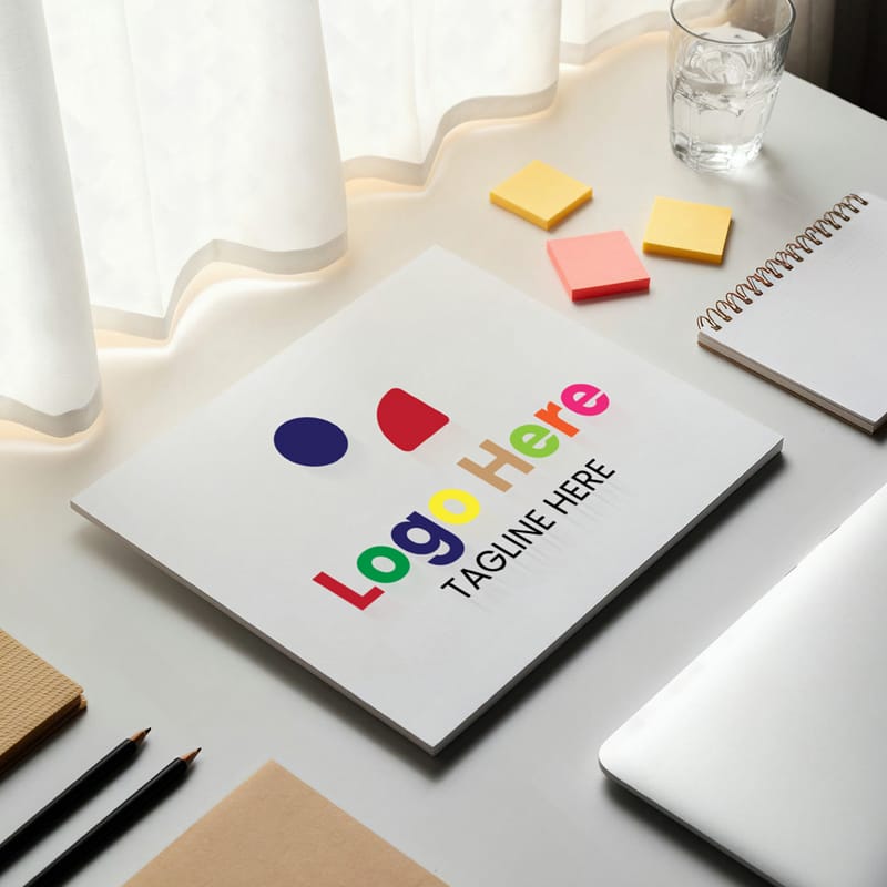 White Paper Logo Mockup Template PSD