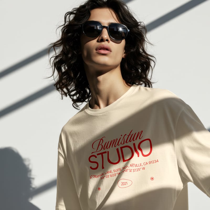 Women’s Oversized T-Shirt Mockup Template PSD