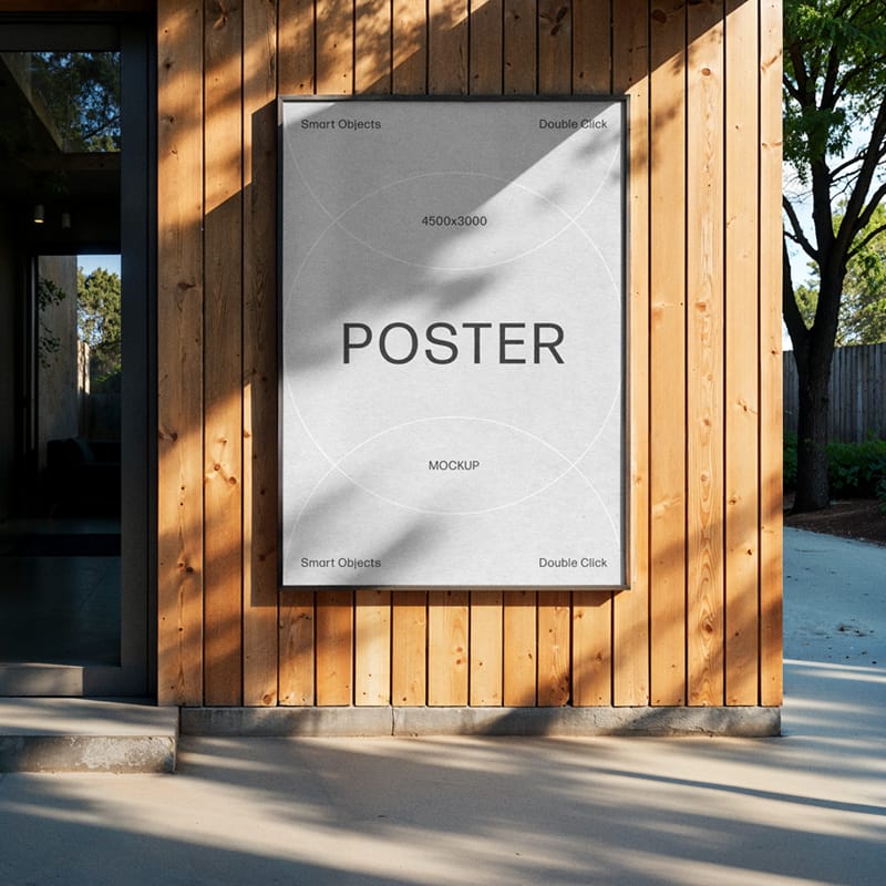 A4 Outdoor Poster Mockup PSD