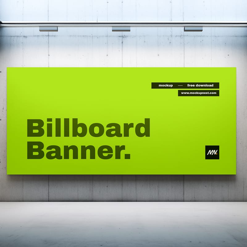 Billboard Banner Mockup Template PSD
