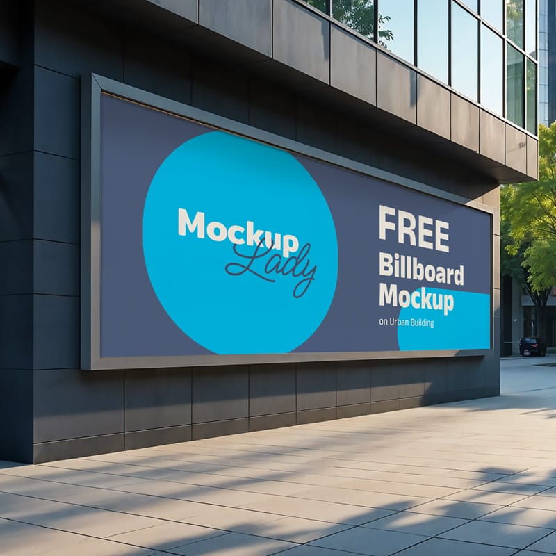 Billboard Mockup on Urban Building PSD