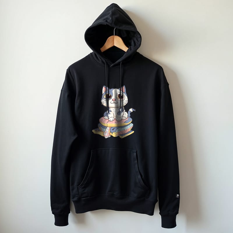 Black Hoodie on Hanger Mockup PSD