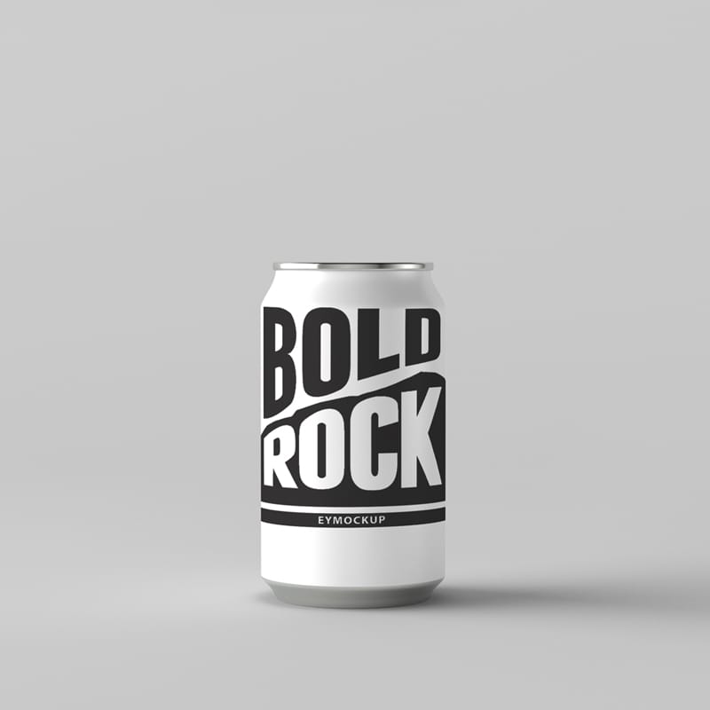 Bold Rock Can Mockup PSD
