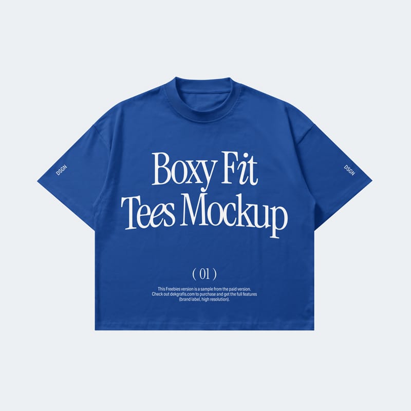 Boxy Fit Tees Mockup Template PSD