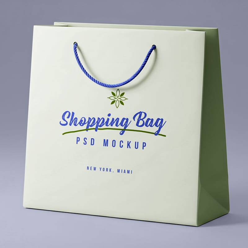 Branding Paper Shopping Bag Mockup PSD