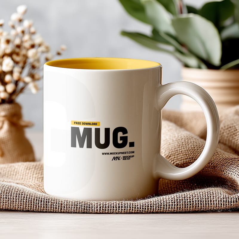 Ceramic Mug Mockup PSD