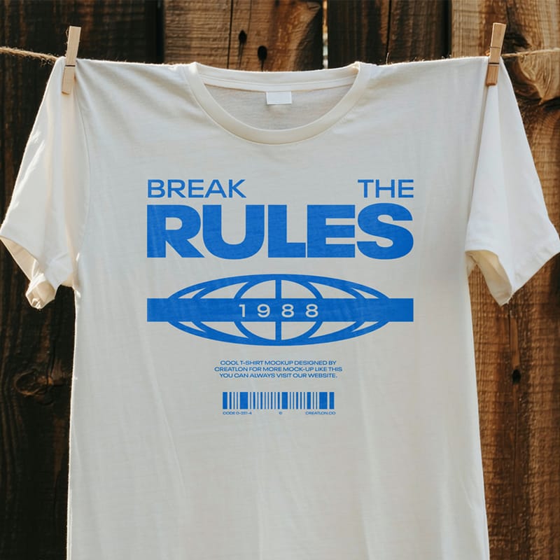 Clean White T-Shirt Mockup PSD