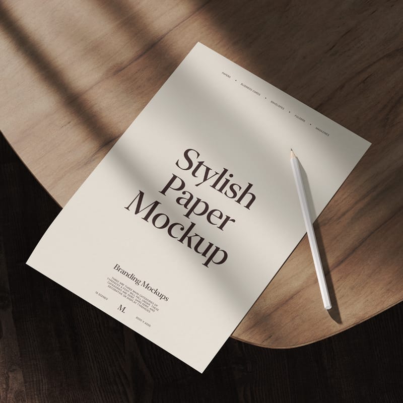 Clean and Modern Letterhead Mockup PSD