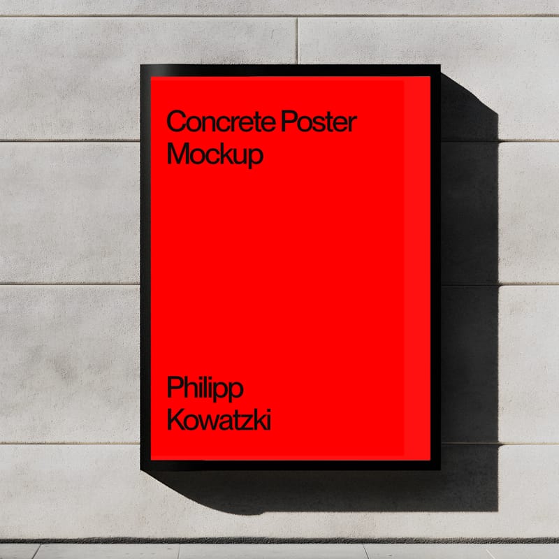 Concrete Poster City Mockup PSD