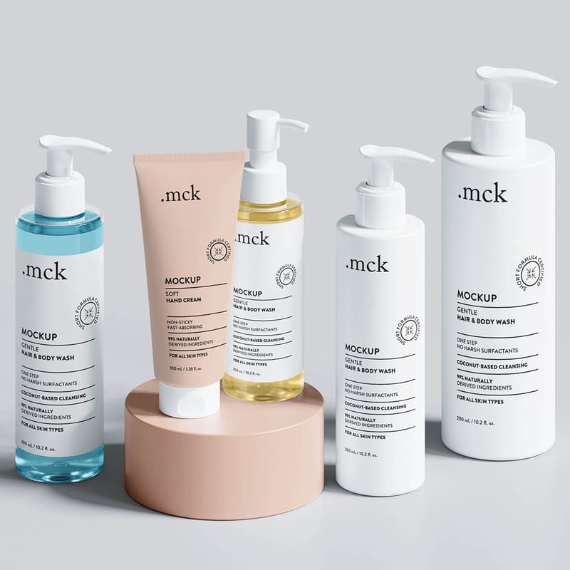 Cosmetic Branding Mockup PSD