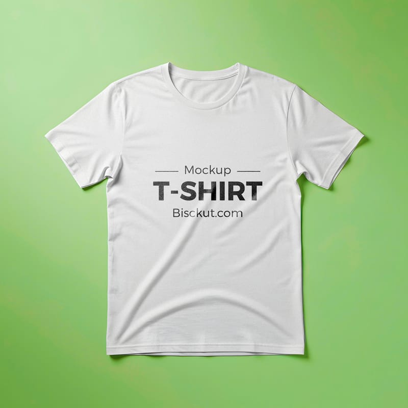 Crumpled T-Shirt Mockup PSD