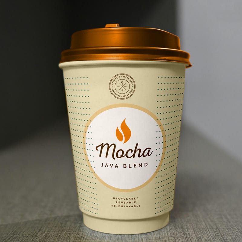 Customizable Coffee Cup Mockup PSD