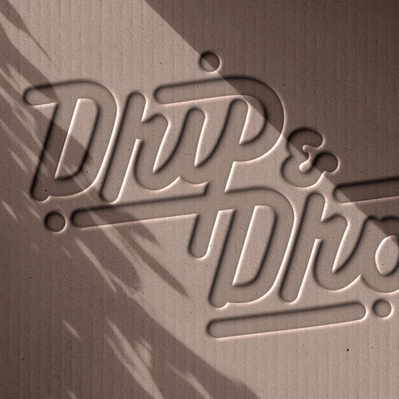 Debossed Cardboard Logo Mockup PSD
