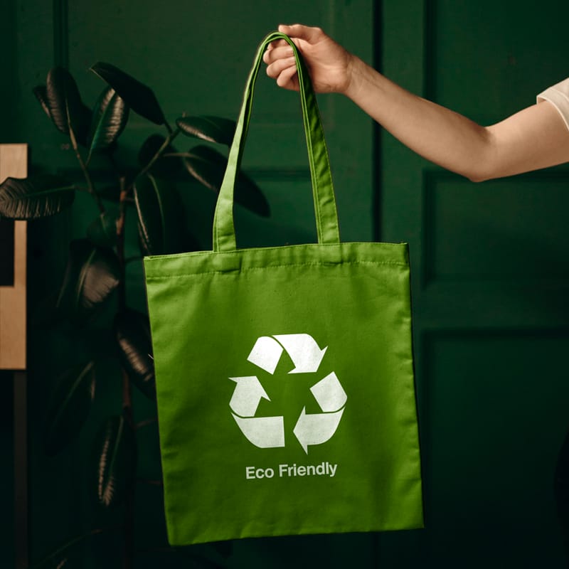 Eco Friendly Cotton Bag Mockup PSD