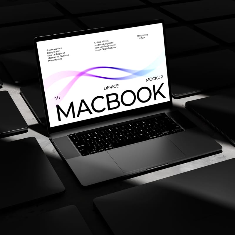 Elegant Macbook Mockup PSD