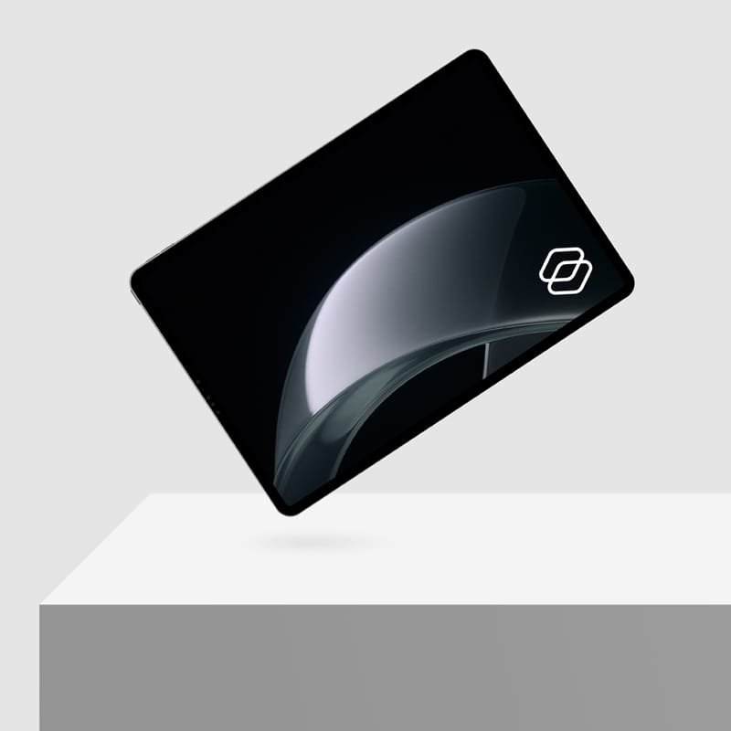 Floating Tablet Screen Mockup PSD