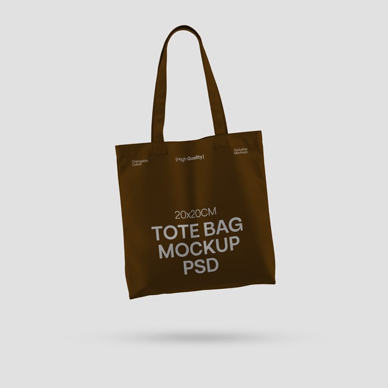Floating Tote Bag Mockup PSD