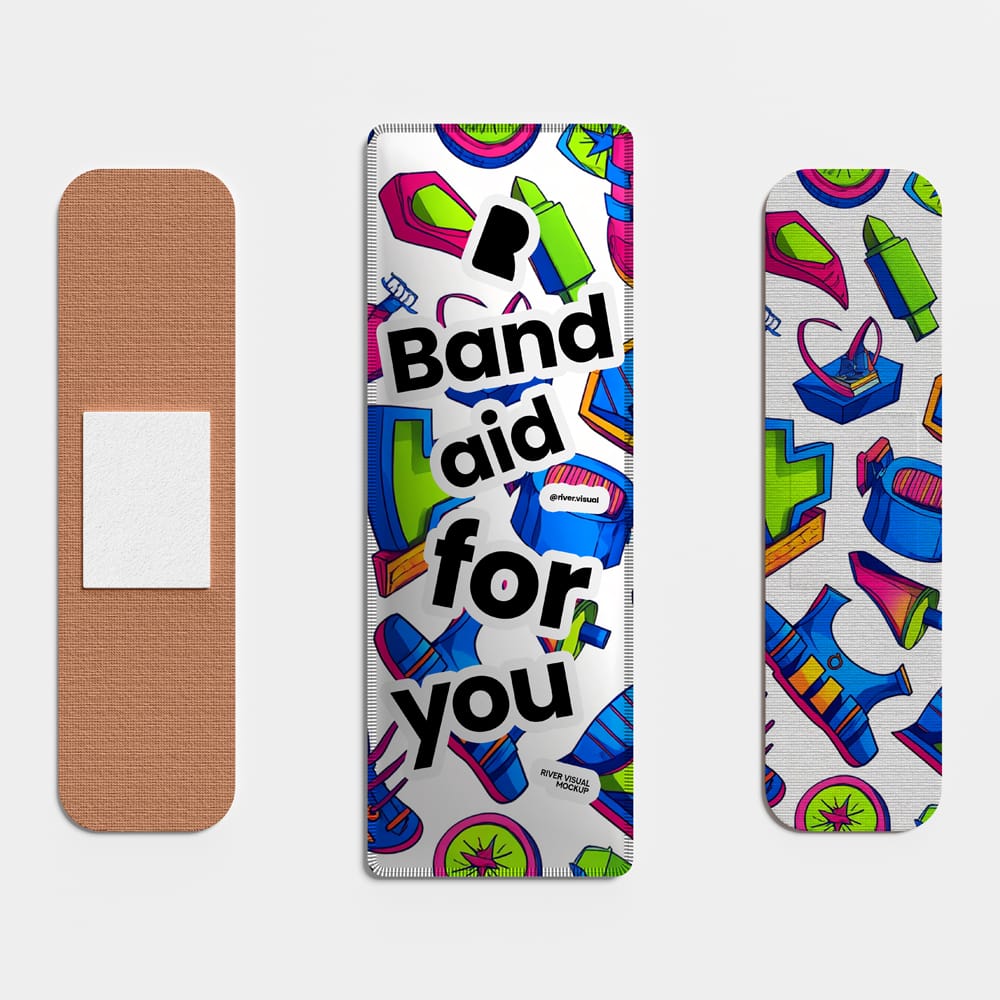 Free Band Aid Mockup PSD