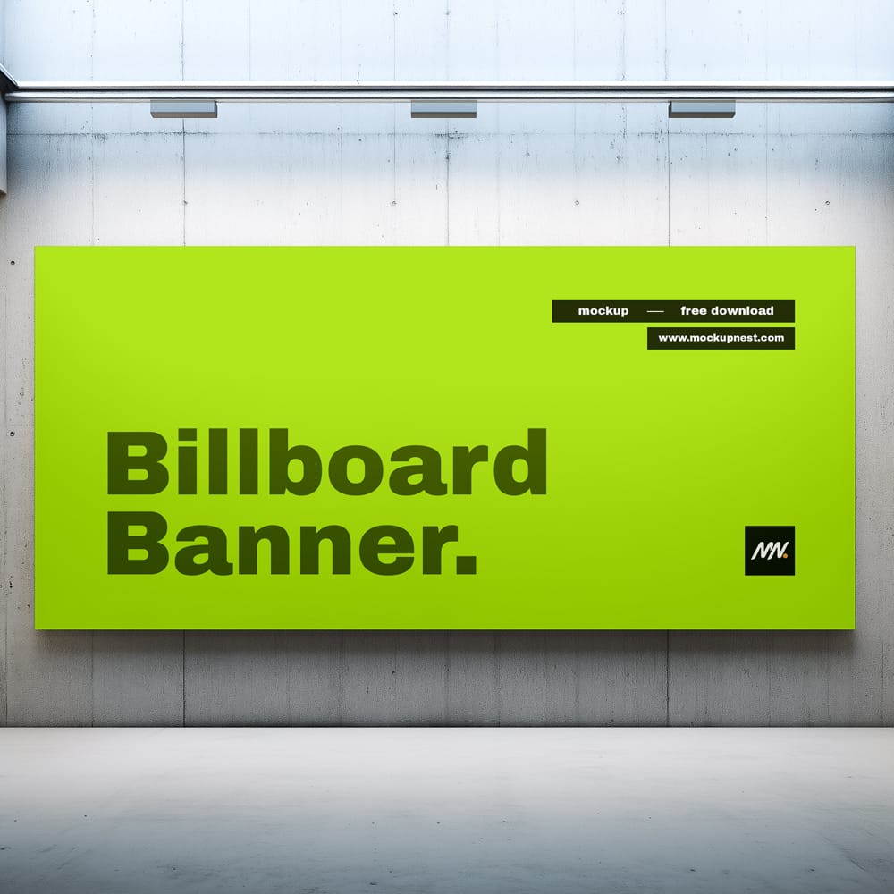 Free Billboard Banner Mockup Template PSD
