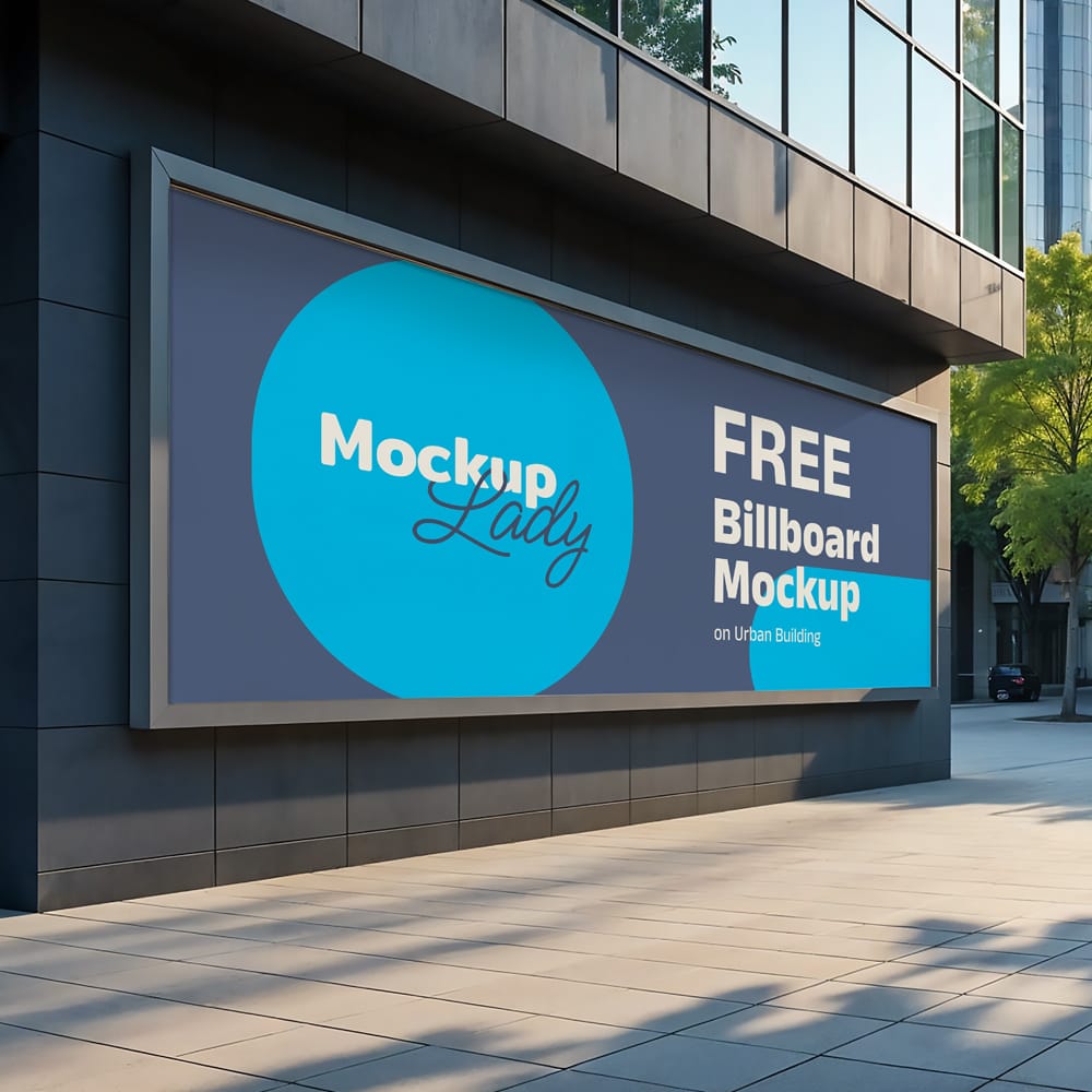 Free Billboard Mockup on Urban Building PSD