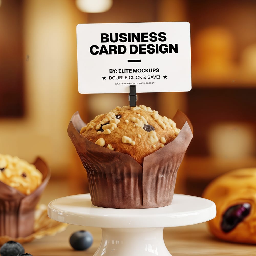 Free Cupcake Party Mockup PSD