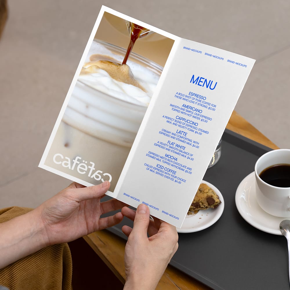 Free DL Menu Mockup PSD