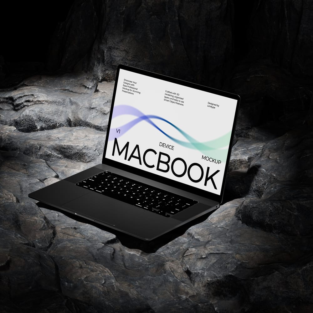 Free Elegant Macbook Mockup PSD