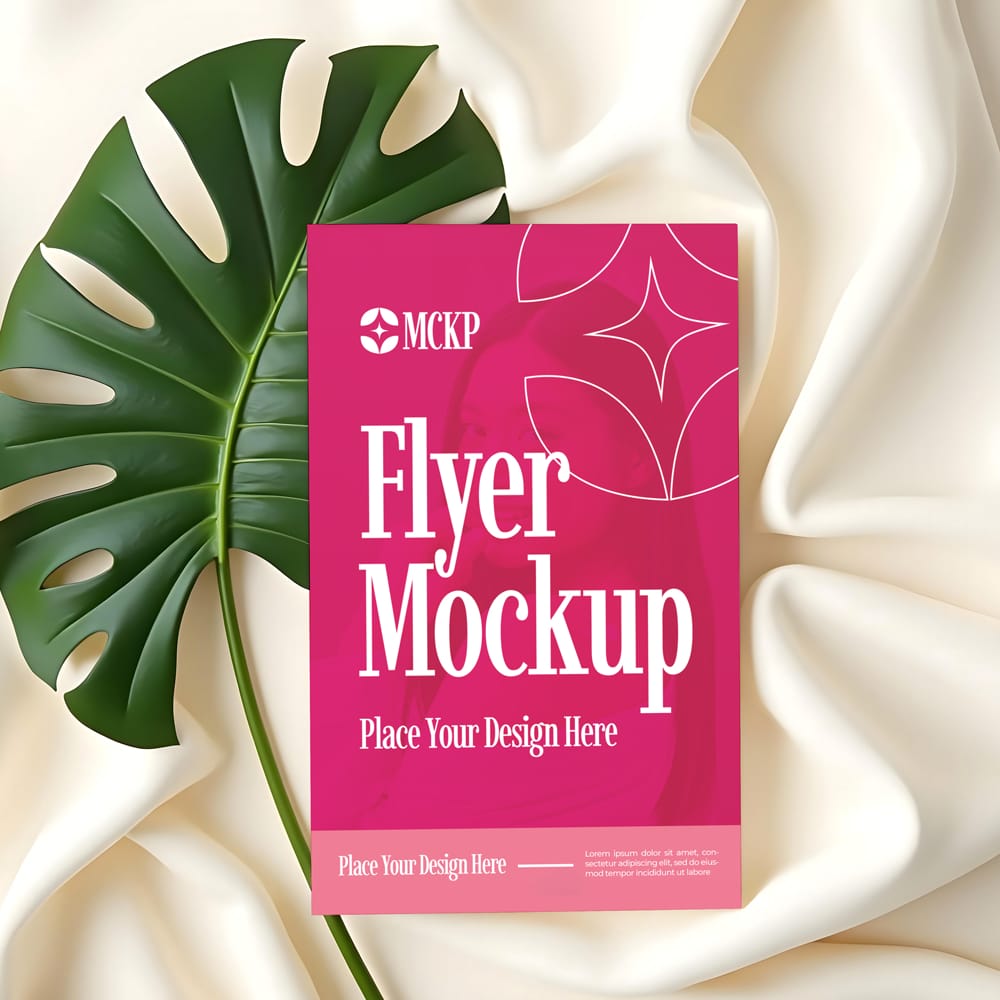 Free Flyer Beauty Mockup PSD